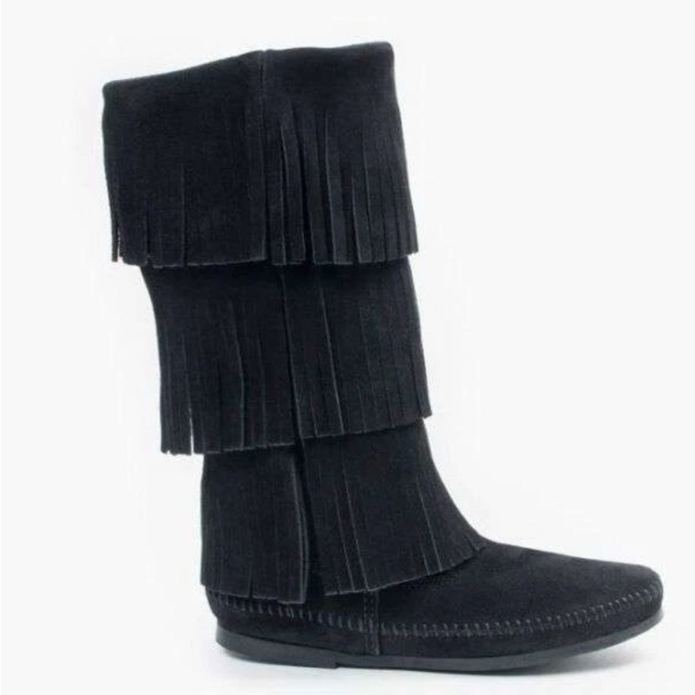 Minnetonka Black Suede Footwear‎ 4